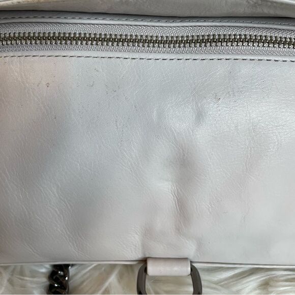 REBECCA MINKOFF Mini Mac Beige Leather Crossbody Shoulder Bag - Picture 6 of 14